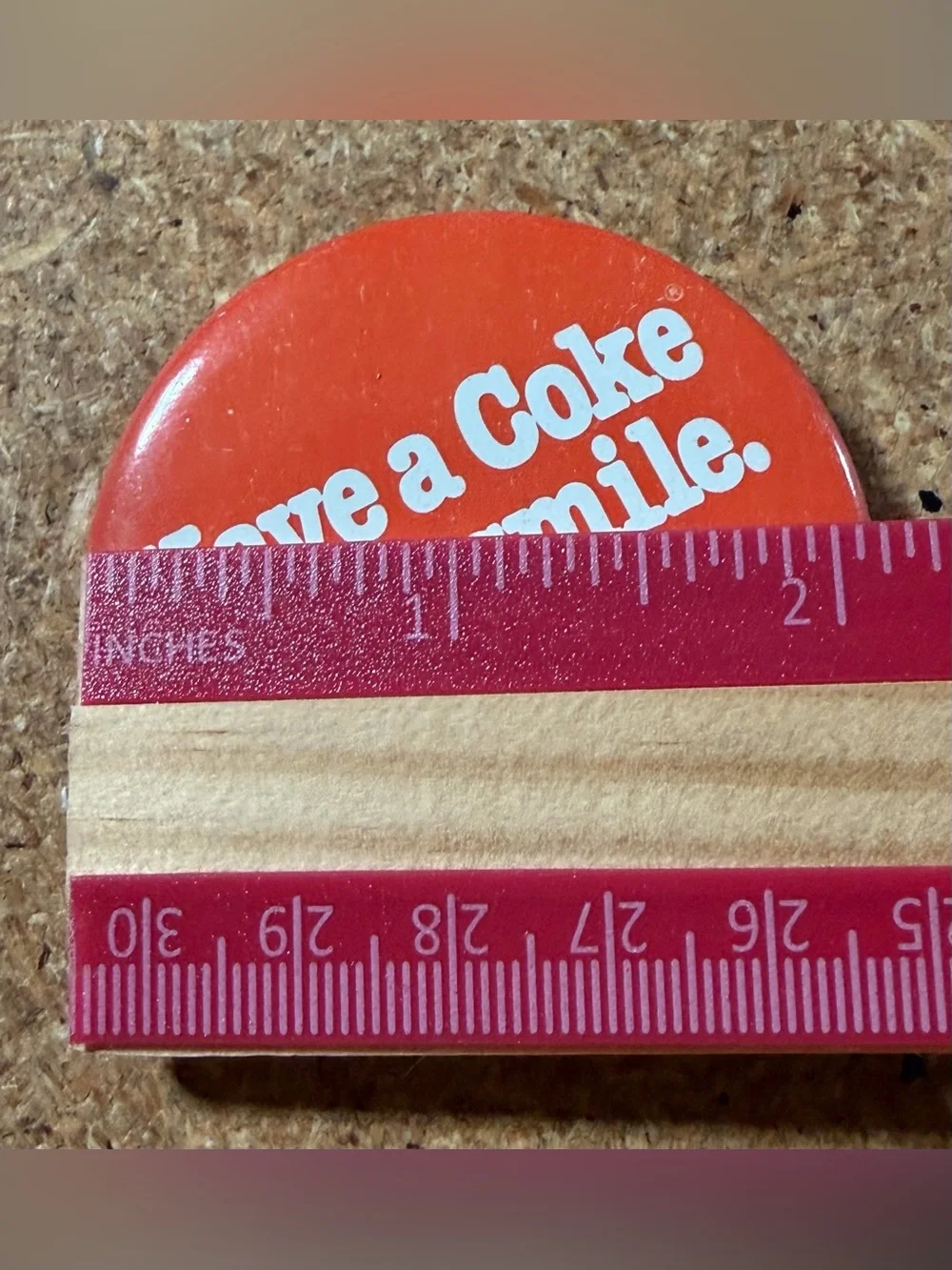 Vintage Retro 1978 Coca Cola Pinback Button Have A Coke And A Smile Sign Badge